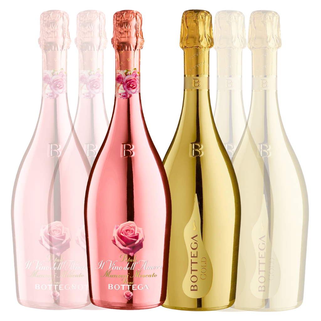 Limited-Time Pack: Bottega Moscato Pink X 3 Plus Gold NV Prosecco X 3